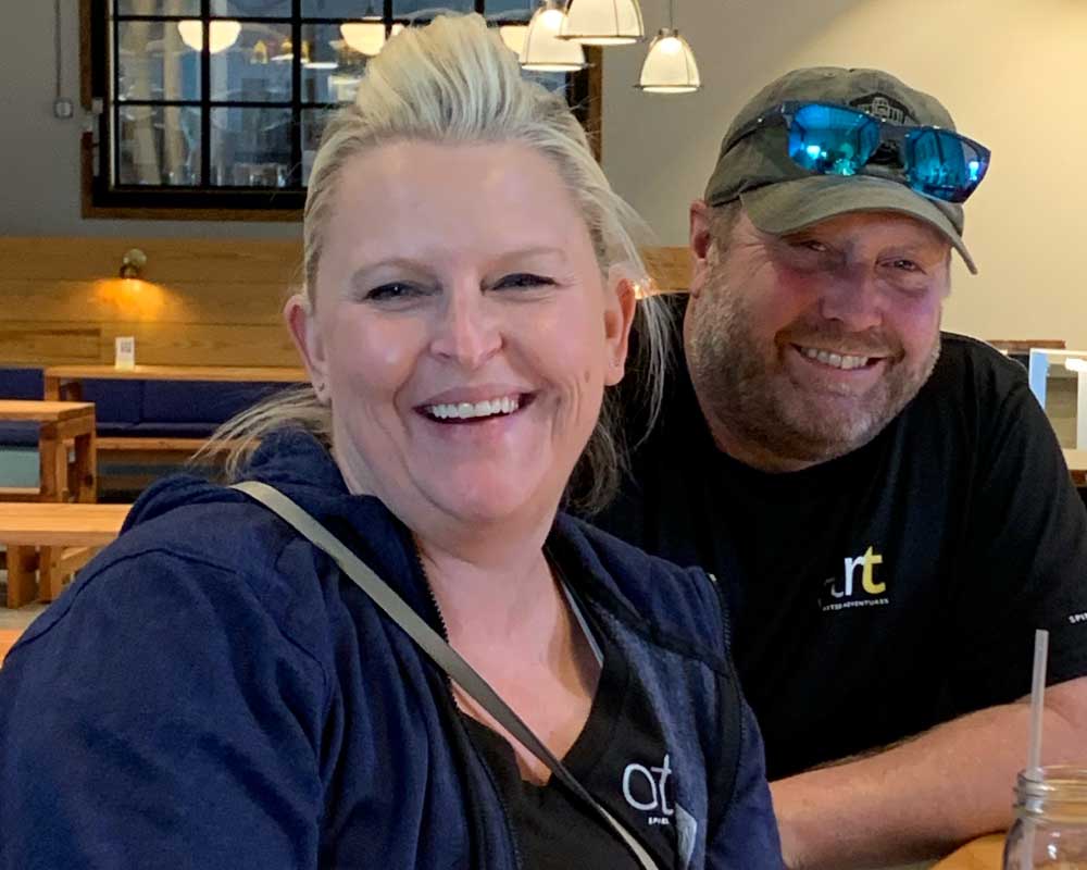 Two smiling Rockers enjoying their adventure